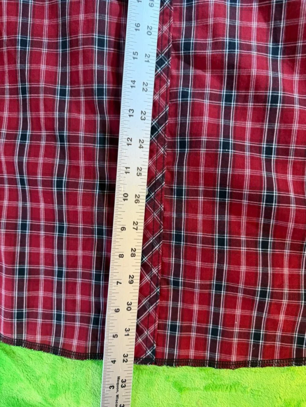Wrangler Red Plaid Short Sleeve XXL Pearl Snap Western Shirt